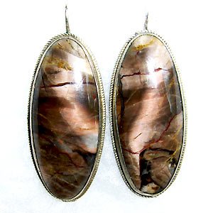 038E-Large Jasper earrings.
