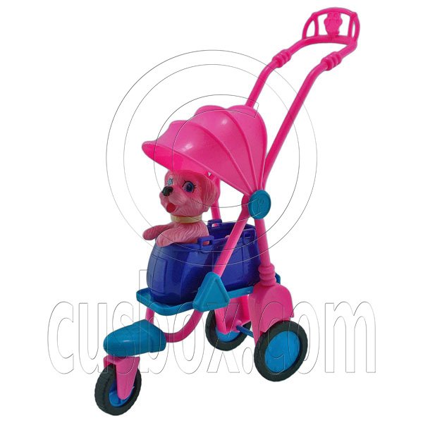 Pet Dog Stroller Carrier Pram Car 1/6 Barbie Doll's House Dollhouse Miniature #12691