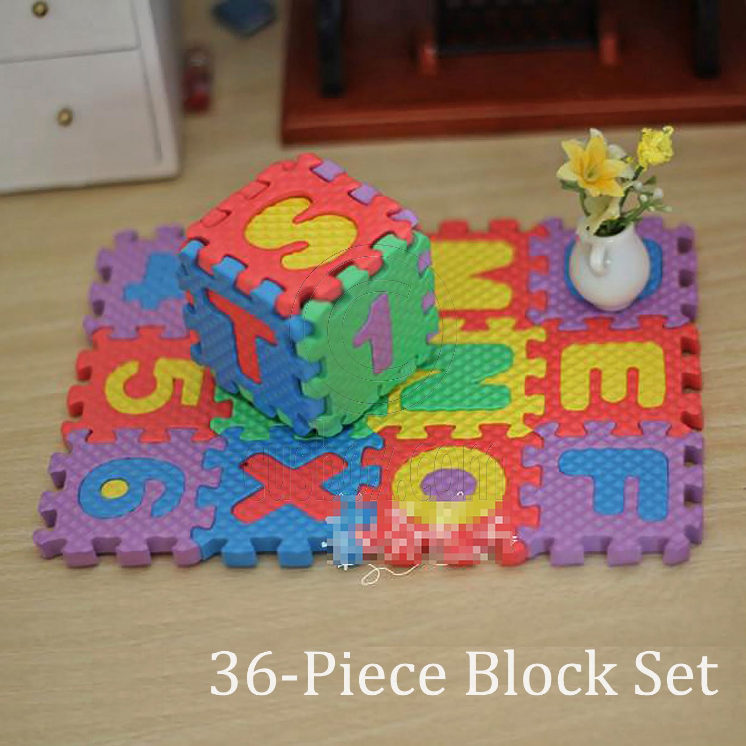 36 Alphabet Blocks Floor Pad Mat Foam Play Puzzle 1:6 Barbie Monster High Doll's #13145