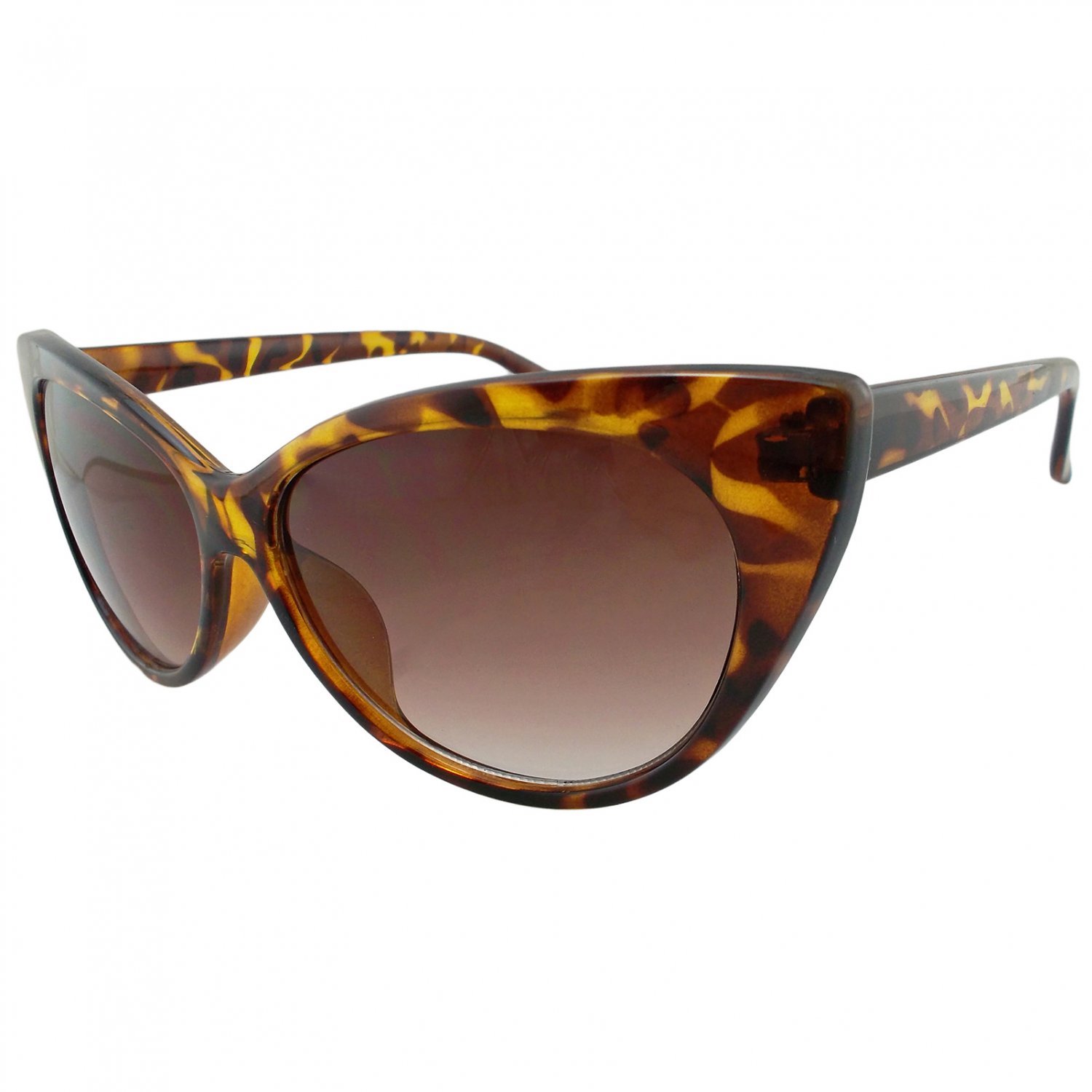 Women's Cheetah Classic Cat Eye Oversized Designer Fashion Shades Sunglasses #13033