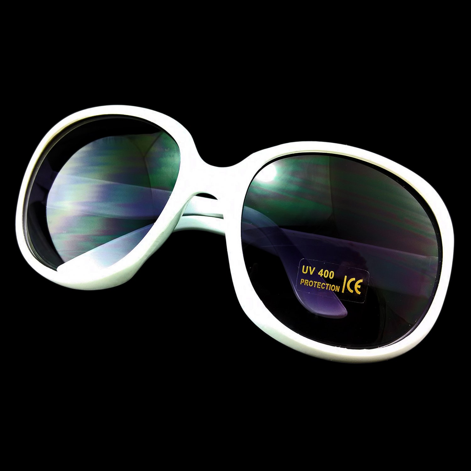 White Frame Women's Girl Oversized Large Big Vintage Shades Designer Sunglasses #13061