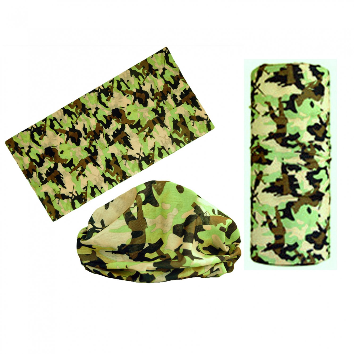 Brown Green Camouflage Adult Women's Men's Cycling Hiking Scarf Bandana Bandanna Gear #13298