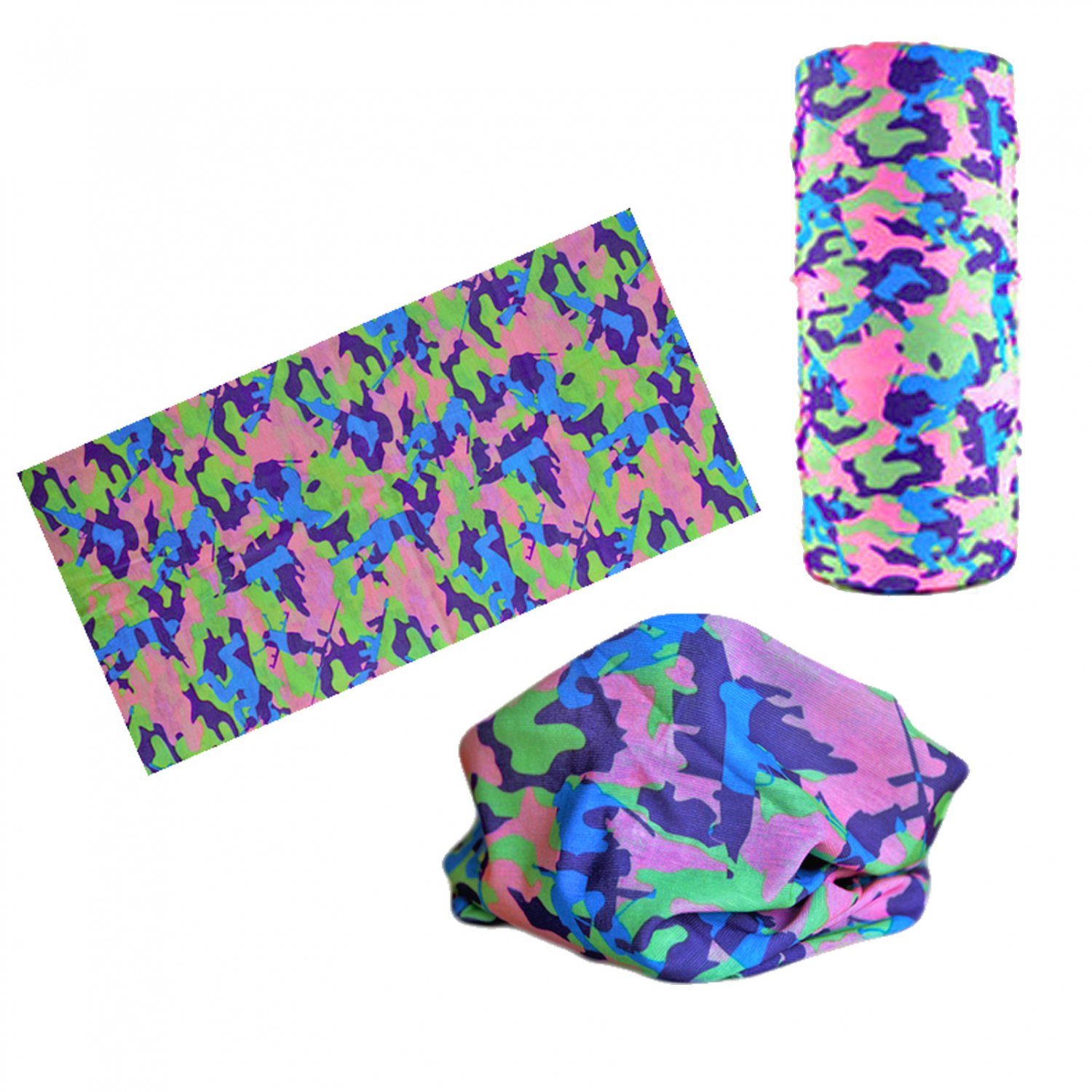 Pink Purple Green Camouflage Adult Women's Men's Cycling Hiking Scarf Bandana Bandanna Gear #13299
