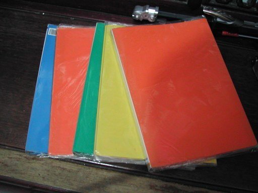 Coloured A4 Clear Folders