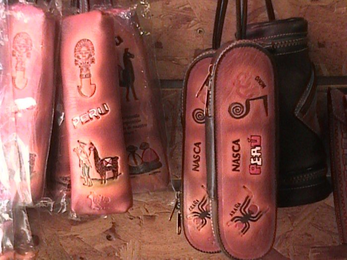 New Leather Cosmetic Bag from Cusco Peru
