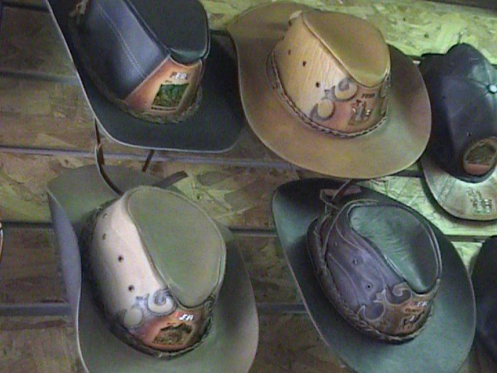 New Mens Leather Western Style Hats from Cusco Peru