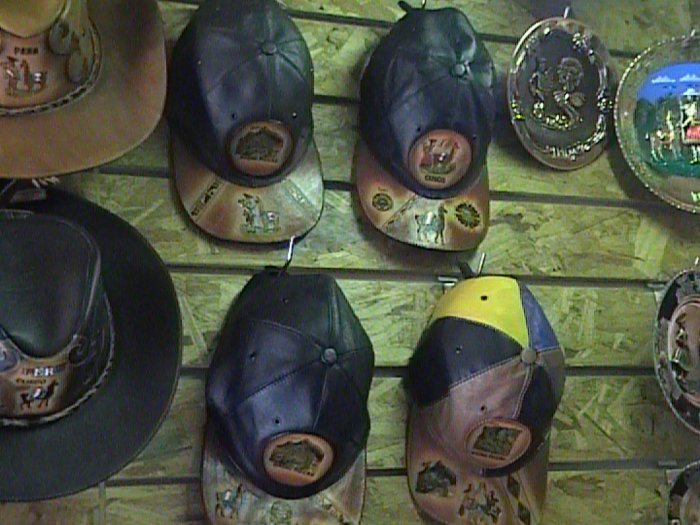 NEW MENS LEATHER BALL CAP FROM CUSCO PERU