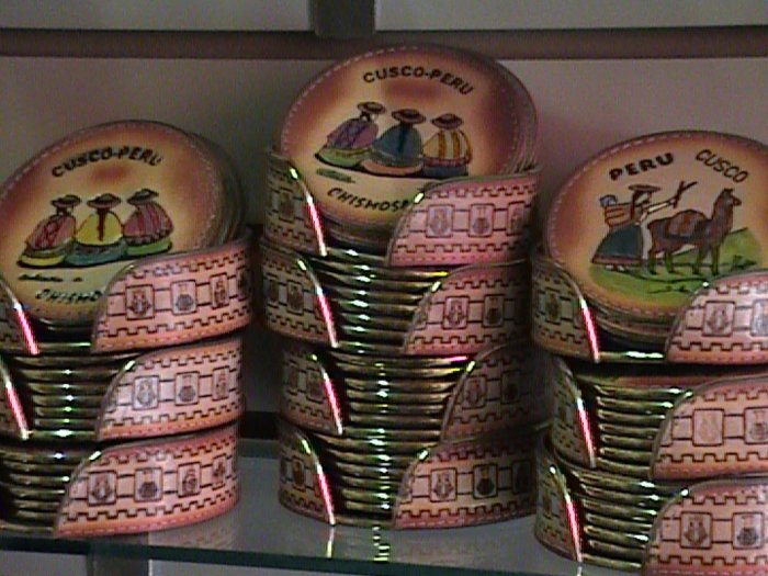 NEW LEATHER COASTER SET FROM PERU
