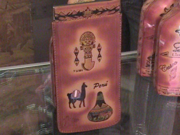 NEW LEATHER EYEGLASSES CASE FROM CUSCO PERU