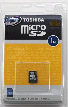 Toshiba Micro SD Trans-flash memory card 1GB