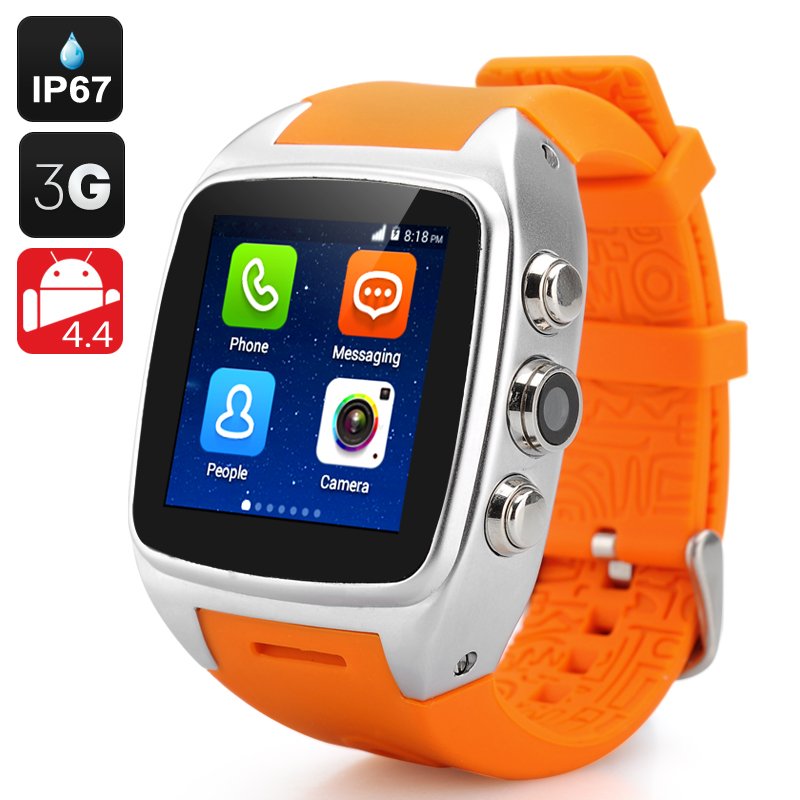 New Waterproof iMacwear SPARTA M7 Smart Watch Phone IP67 rating, Android 4.4, 3G