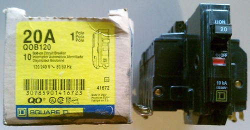 Box 10 Square D QOB120 Circuit Breaker 20 Amp 120/240 V