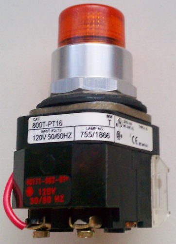Allen Bradley 800T-PT16 Pilot Light Amber 120 Volt 4,13