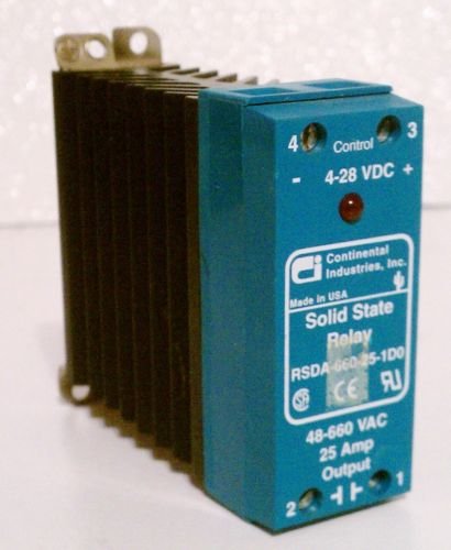 Continental RSDA-660-25-1D0 Solid State Relay 25 Amp