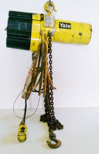 Yale 1/4 Ton Chain Hoist 500 Lbs 460 Volt 3 Phase
