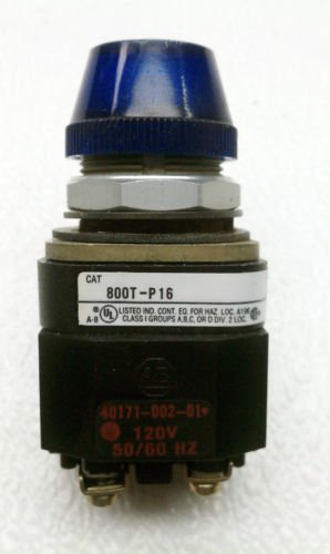 Allen Bradley 800T-P16 Series T Blue Pilot Light 120 Volt AC/DC NEMA 4, 13