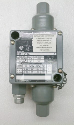 Allen Bradley 836T-D452J Differential Pressure Switch 5-40 lbs/sq. in 600 VAC 5A