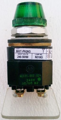 Allen Bradley 800T-PH26G Pilot Light Green 240 Volt No Bulb