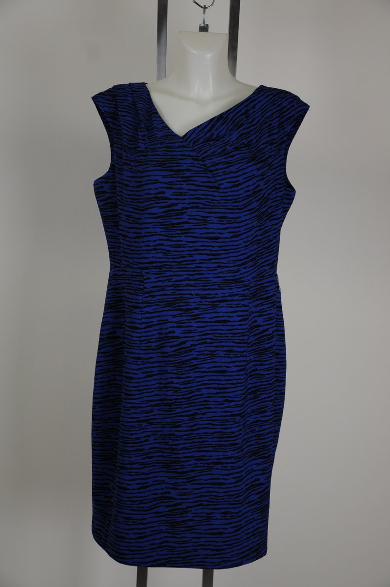 NWD Calvin Klein Blue & Black Wear To Work Dress Size Size 14