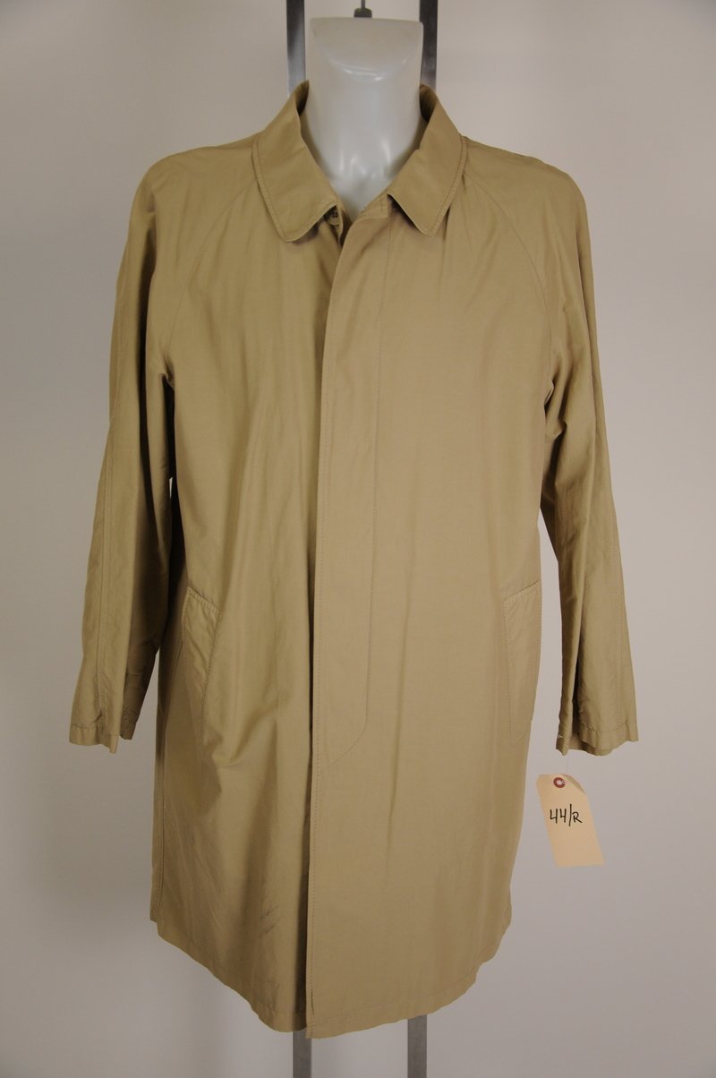 NWOT Mens Burberry London Light Rain Coat Tan Wool Camel Hair Liner Size 42R