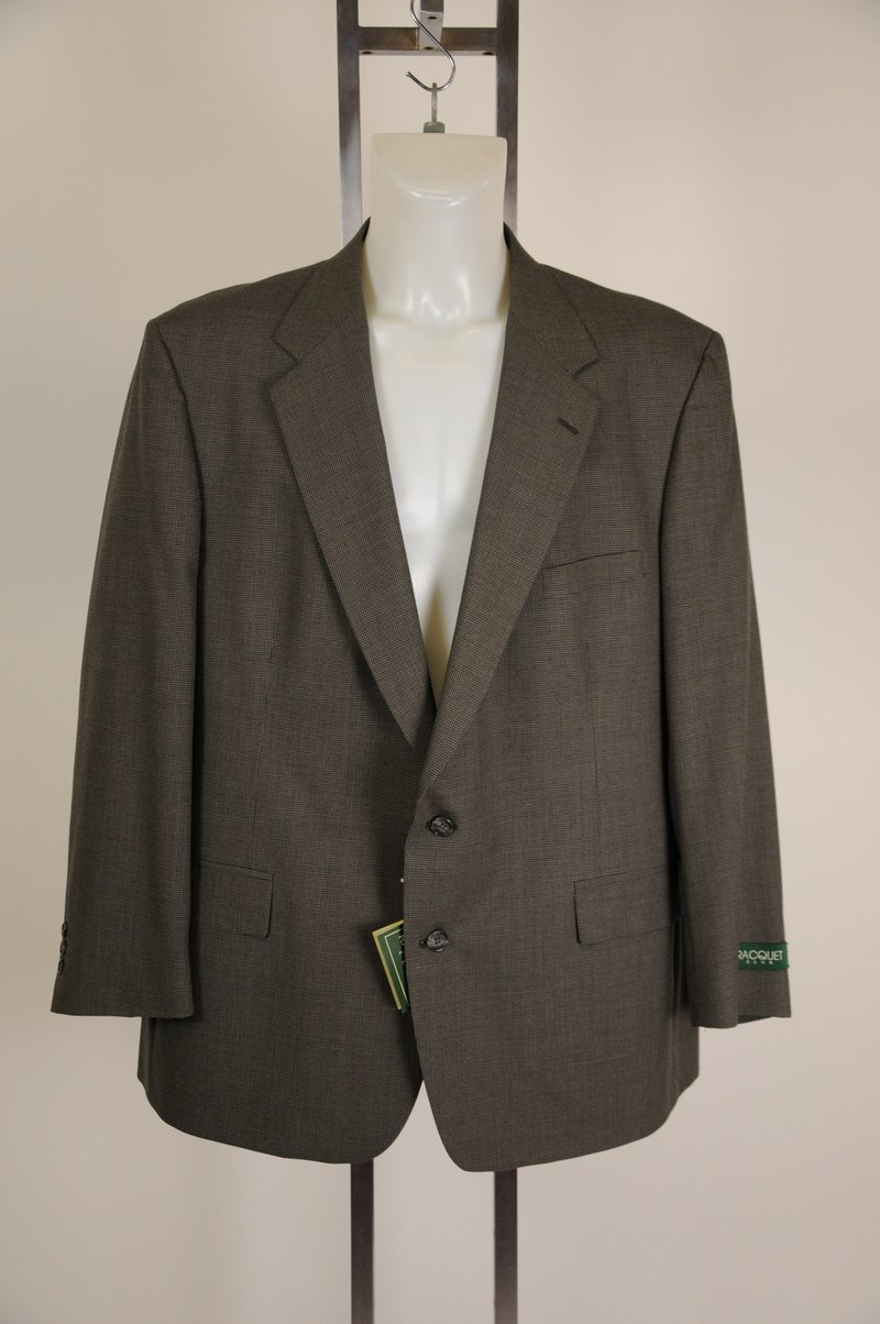 New Racquet Club Blazer 100% Wool Gray Plaid 44R Winston
