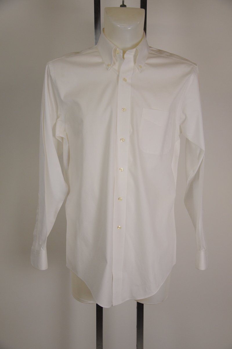 NWOT Brooks Brothers Slim Fit White 100% Cotton Dress Shirt Size 15 1/2 - 35