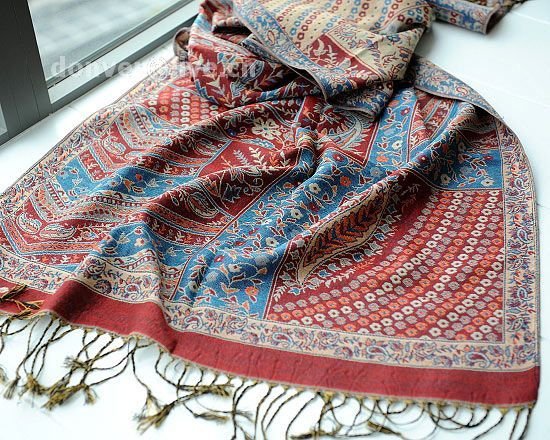 sakura monogatari purplish red cotton scarf