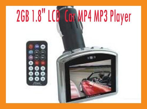 2GB 1.8" LCD HOT SELL Car MP4 MP3 Player with FM transmitter 2G