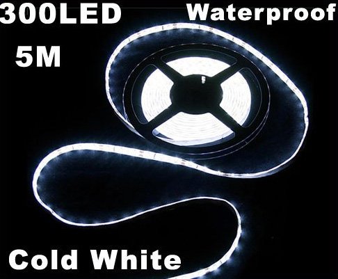 Waterproof SMD 3528 300 LED 5M Cold White LED Strip Light 8pcs/lot Wholesale