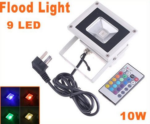 10W RGB Flash Landscape Lighting LED Flood Light Floodlight Free Shipping