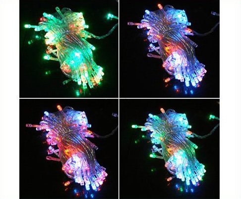 Colorful 100 LED 10m String Light for Holiday Party Wedding Free Shipping