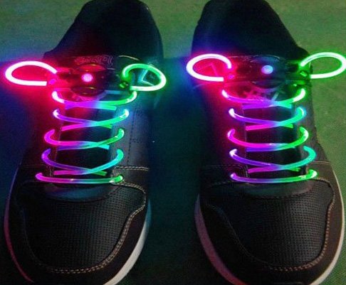 LED Light Up Shoes shoelaces Luminous shoestring Flash Glow Stick 5sets/lot Free Shipping
