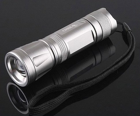 CREE LED 3-Modes 300LM Focusable Waterproof LEDFlashlight /LED Torch 5pcs/lot Free shipping