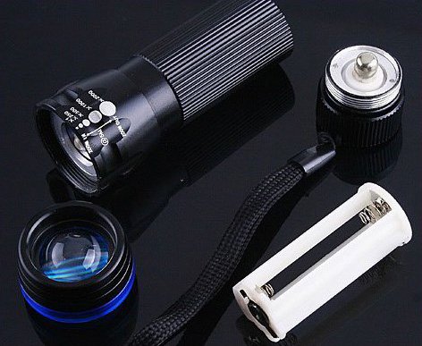 CREE Zoomable 3 Mode 200 Lumen LED Flashlight Torch 10pcs/lot Free shipping