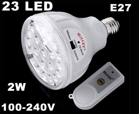 23 LED Rechargeable 2W Emergency Light Lamp with Remote Control LED Lights 10pcs/lot