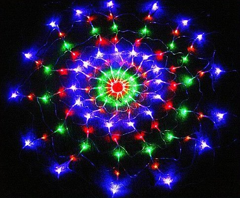 Colorful RGB LED Net Light Christmas Party Wedding Light Free shipping Retail