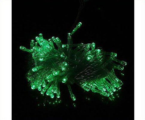 10pcs/lot Free Shipping Green 100 LED 10m String Light