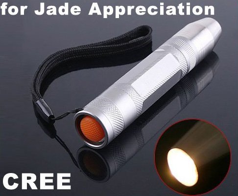Yellow Light CREE LED Flashlight for Jade Appreciation 10pcs/lot Free Shipping