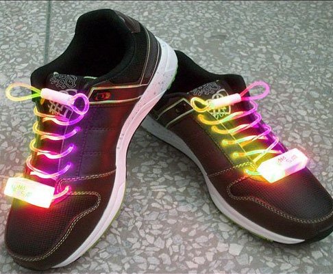 LED Light Up Shoelaces Flash Shoestrings Multi-Color 5sets/lot Free Shipping