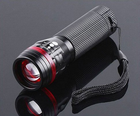10pcs/lot Free Shipping Zoomable 3 Mode CREE LED Flashlight Torch 200 Lumen AAA