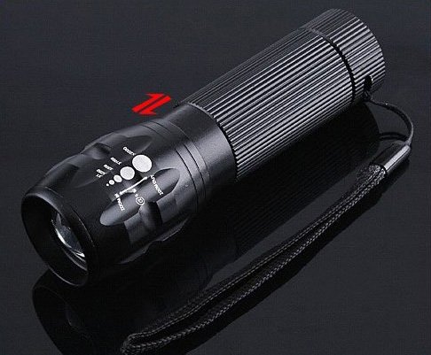 CREE LED Zoomable 3 Mode 200 Lumen LED Flashlight Torch 10pcs/lot Free Shipping