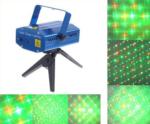 Mini Multicolor Moving Party Stage Laser Light 3pcs/lot Free Shipping
