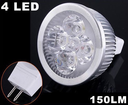 Energy Saving 150LM 4W Cold White MR16 LED Light 20pcs/lot Free Shipping
