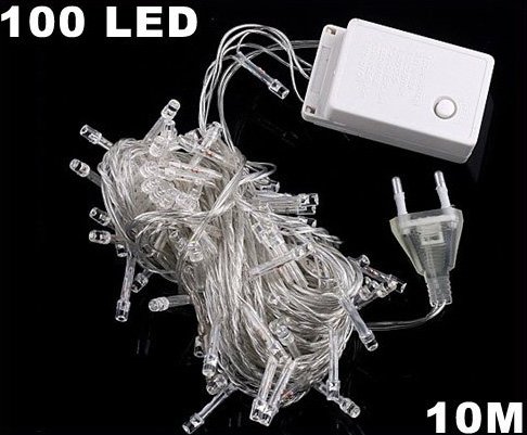 10pcs/lot White 10m 100 LED String Light for Party Wedding Free Shipping