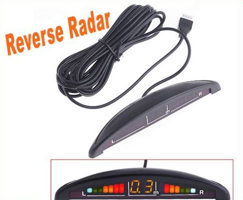 Car Reversing 4 parking sensors Car LED Display Parking Reverse Backup Radar w/4 Sensors
