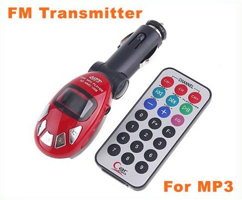 Car MP3 Car MP3 player with SD MMC reader+Car MP3 With FM Transmitter remote control 30 pcs/lot
