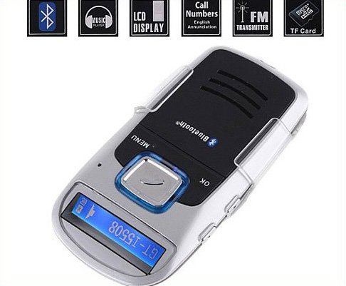 Hot Sell Solar-Powered Bluetooth Car kit Bluetooth Cell Phone Handsfree car Kit