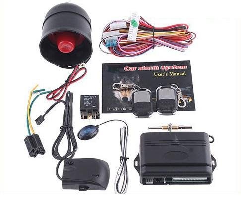 1-Way Car Alarm Car Security System with Remote Control Shock Sensor free shipping