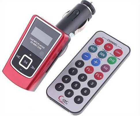 Car Stero FM Transmitter MP3 USB SD w/ Remote Control Free Shipping