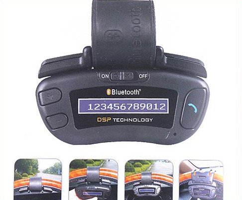 Mini Bluetooth Handsfree Car Kit Speakerphone with Caller ID Free Shipping